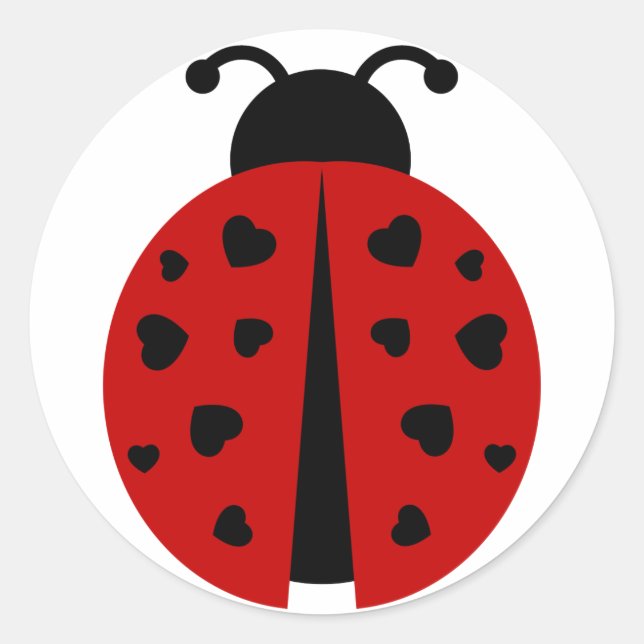 Pegatina Redonda ladybugz. (Anverso)