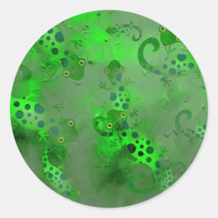 Pegatina Redonda Lagartos del Grunge