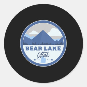 Pegatina Redonda Lago Bear Utah Ut Montañas Insignia Senderismo Rec