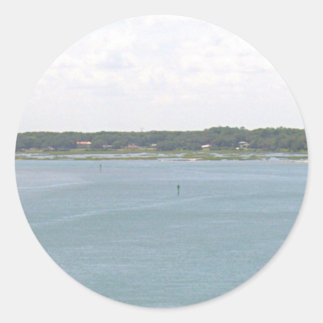Pegatina Redonda Lago Florida (Anverso)