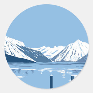 Pegatina Redonda Lago McDonald
