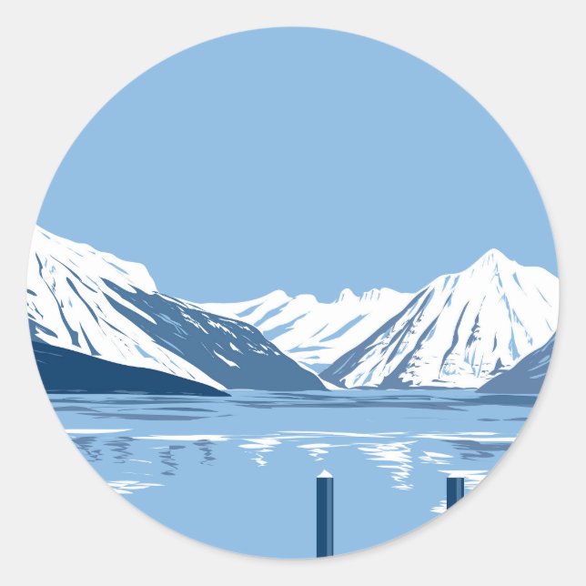 Pegatina Redonda Lago McDonald (Anverso)