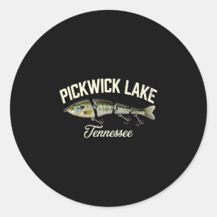 Pegatina Redonda lago Pickwick tennessee equipo al aire libre en co