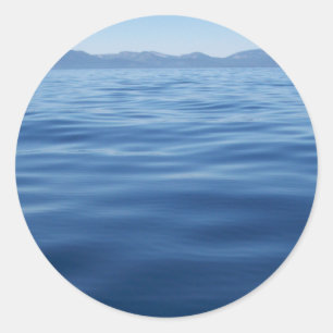 Pegatina Redonda Lago Tahoe