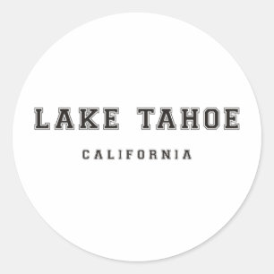 Pegatina Redonda Lago Tahoe California