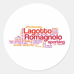 Pegatina Redonda Lagotto Romagnolo