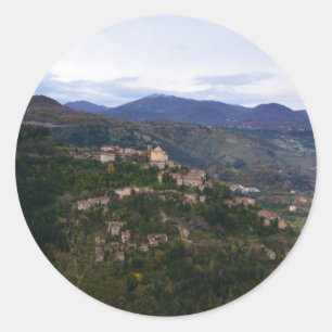 Pegatina Redonda Laino Castello Calabria