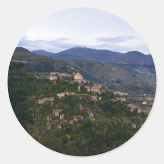 Pegatina Redonda Laino Castello Calabria