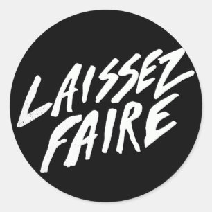 PEGATINA REDONDA LAISSEZ FAIRE