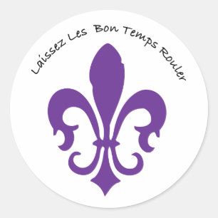 Pegatina Redonda Laissez les bon temps rouler