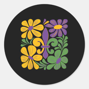 Pegatina Redonda Laissez Les Bon Temps Rouler Funny Boho Coquette M