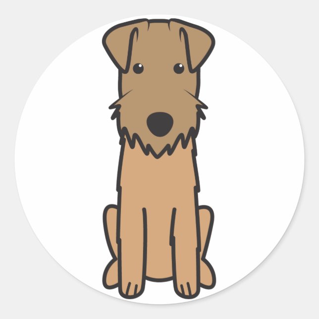 Pegatina Redonda Lakeland Terrier Dog Personalizado (Anverso)