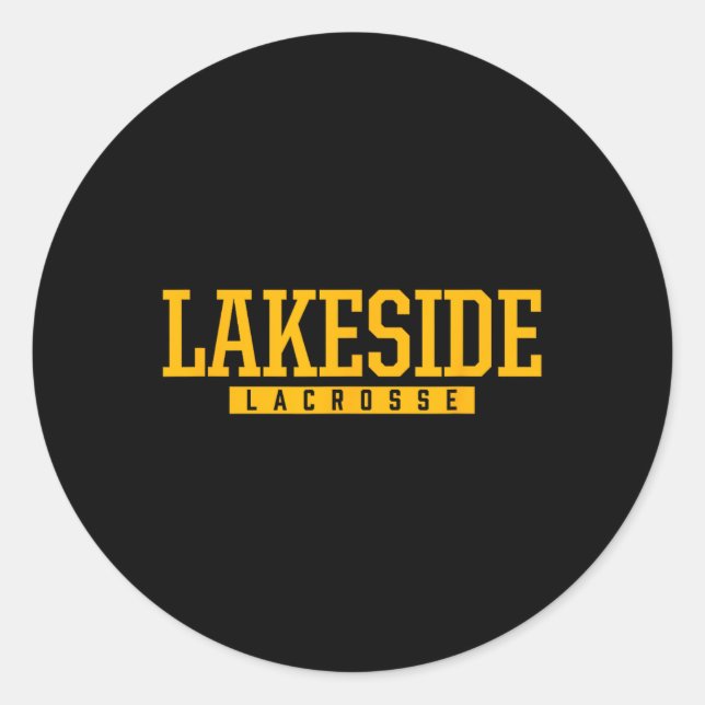 Pegatina Redonda Lakeside High School Lacrosse (Anverso)