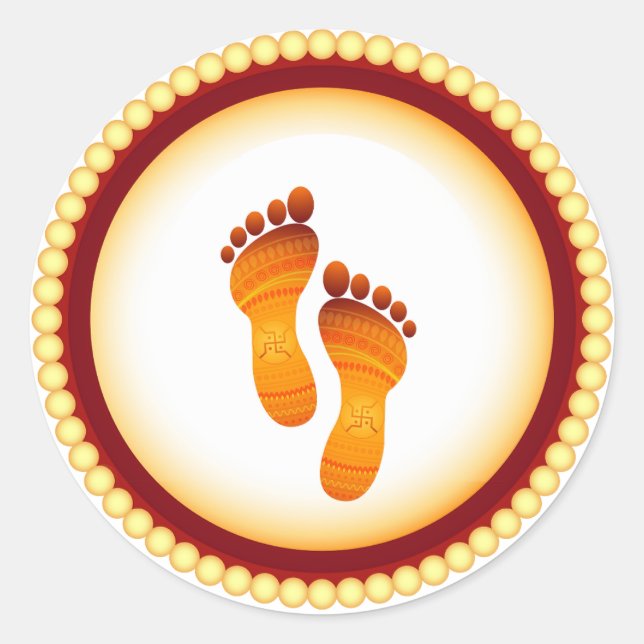 Pegatina Redonda Lakshmi mata per (Anverso)