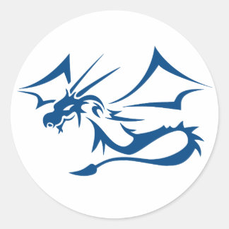 Pegatina Redonda Lambton el Dragón Azul