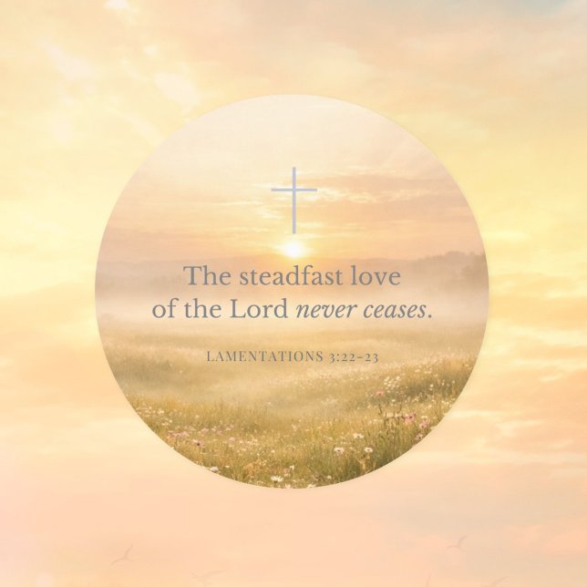 Pegatina Redonda Lamentations 3:22 Christian Faith Bible Verse (Subido por el creador)