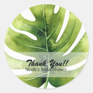 Pegatina Redonda Lámina tropical Summer Luau Fiesta Favor de la bod