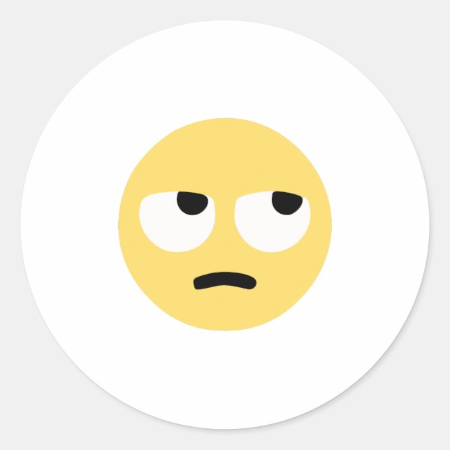 Pegatina Redonda laminación de ojos de emoji (Anverso)