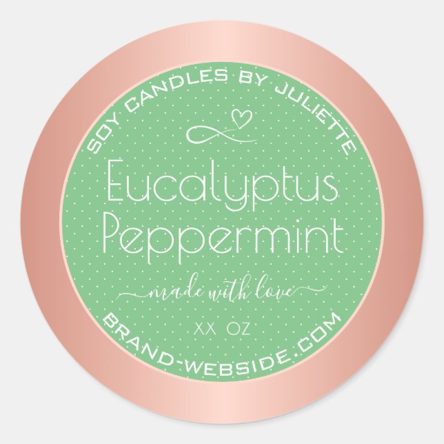 Pegatina Redonda Láminas de embalaje de oro Rosa modernas con una t (Anverso)