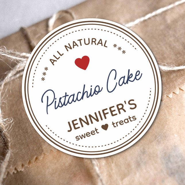 Pegatina Redonda Láminas de jabón marrón blanco liso Corazón manusc (Subido por el creador)