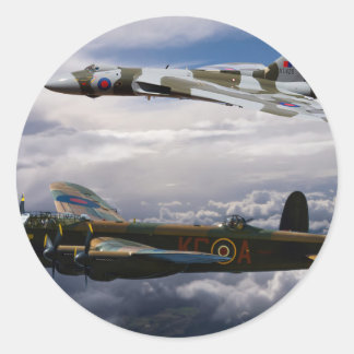 Pegatina Redonda Lancaster y Vulcan XH558