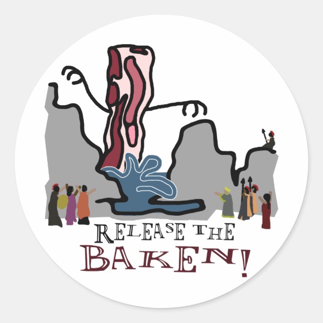 Pegatina Redonda ¡Lance el Baken! (Anverso)