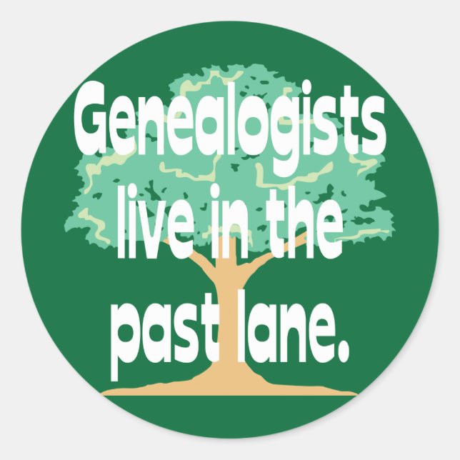 Pegatina Redonda Lane del pasado (Anverso)