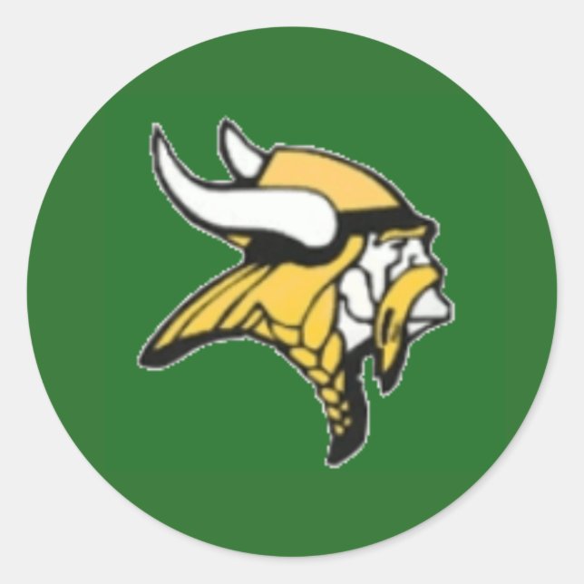 Pegatina Redonda Langley arriba sajón (Anverso)