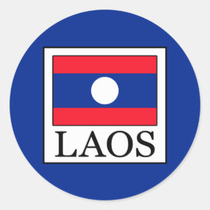 Pegatina Redonda Laos