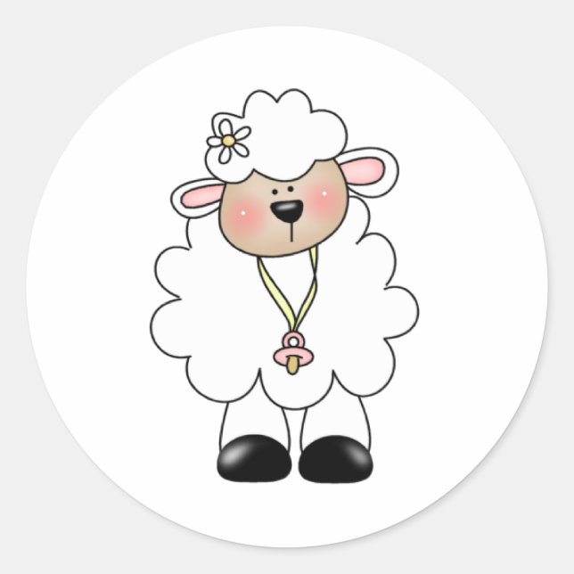 Pegatina Redonda lápiz de color personalizado (Anverso)