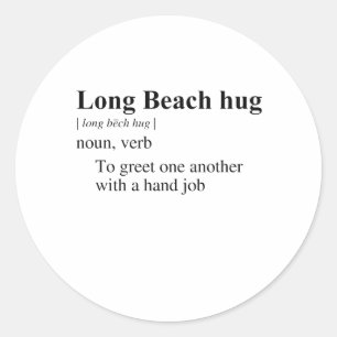 PEGATINA REDONDA LARGA BEACH HUG