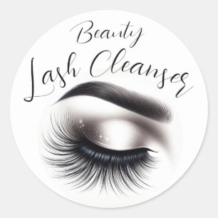 Pegatina Redonda Larga Wispy Eyelashes Largos Extensiones Belleza