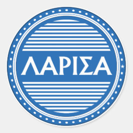 Pegatina Redonda Larissa City Pride Emblem – Greek Identity