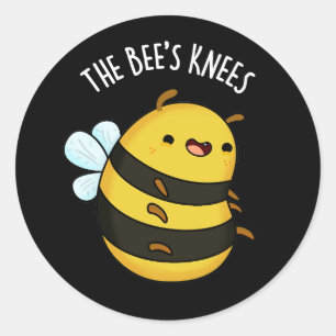 Pegatina Redonda Las Abejas Las Arrodillas Divertido Bumble Bee Pun