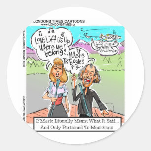Pegatina Redonda ¿Las águilas vuelan? Tazas divertidas camisetas ta