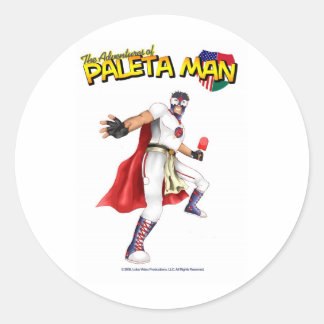 Pegatina Redonda Las aventuras de Paleta Man