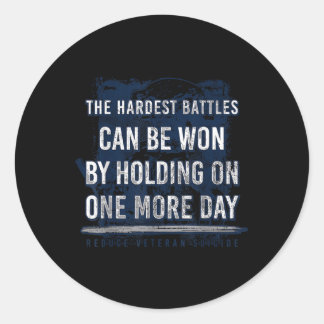 Pegatina Redonda Las Batallas Más Difíciles Se Pueden Ganar Manteni
