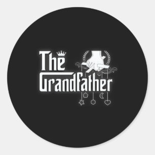 Pegatina Redonda Las Cadenas de Control de Baby The Grandfather T