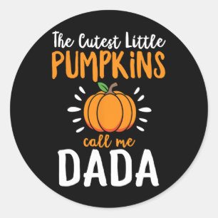 Pegatina Redonda Las calabazas más lindas me llaman Salón Dadá Funn