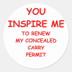 Pegatina Redonda las derechas del arma