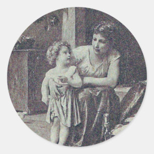 Pegatina Redonda Las Dos Familias