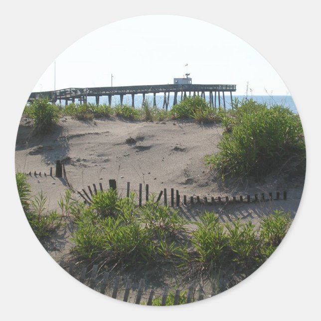 Pegatina Redonda Las dunas (Anverso)