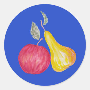 Pegatina Redonda Las frutas están sanas