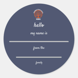 Pegatina Redonda las generaciones unen la reunión familiar