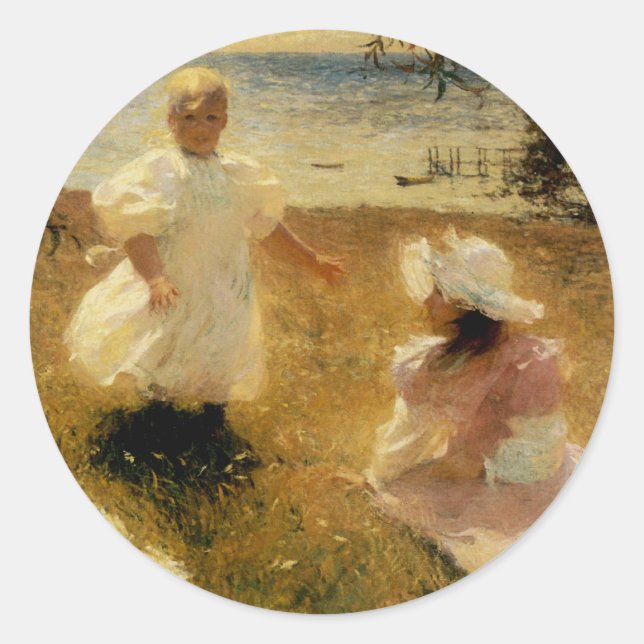 Pegatina Redonda Las hermanas (Anverso)