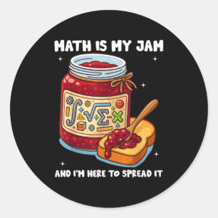 Pegatina Redonda Las Matemáticas Son Mi Pasión Y Estoy Aquí Para Di