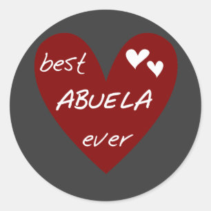 Pegatina Redonda Las mejores camisetas y regalos de Abuela del