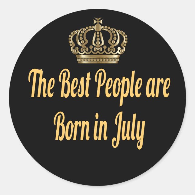 Pegatina Redonda Las Mejores Personas Nacieron En Julio (Anverso)