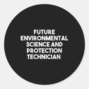 Pegatina Redonda Las Mujeres Futuras Ciencias Ambientales Y