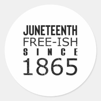 Pegatina Redonda Las mujeres liberan a Juneteeth desde la historia 
